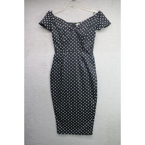 Polka Dot Off-Shoulder Midi Dress